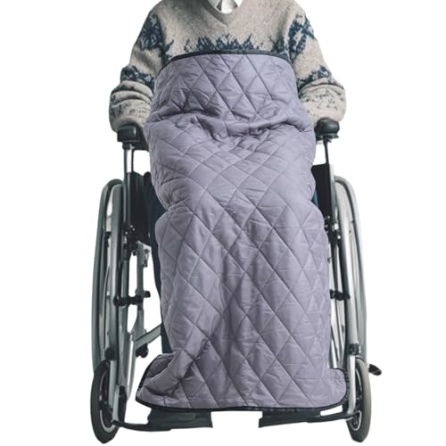 LPRYAO Rollstuhl Decke | Winter Dreilagige Verdickte Warme Erwachsene Rollstuhldecke Beindecke Kniedecke | Decke für Rollstuhlfahrer | Universelle Passform für Rollstühle (Hellgrau, 44.1 * 49.2inch) von LPRYAO
