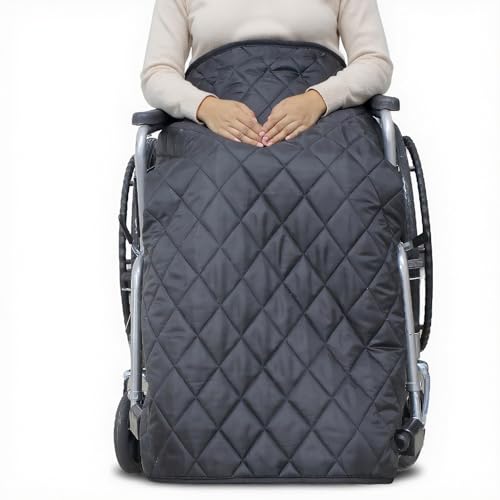 LPRYAO Rollstuhldecke, Rollstuhl Decke, RollstuhlDecke Winter Erwachsene Kniedecke Beindecke | Dreilagige Verdickte Warme Decke für Rollstuhlfahrer | Universelle Größe (Schwarz, 44.1 * 49.2inch) von LPRYAO