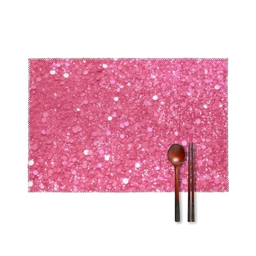 Glitzernde Platzsets, 4er-Set, hitzebeständig, rutschfest, harte Leinwand, Tischmatten für Esszimmer, Innen- und Außenbereich, Urlaubsdekoration, waschbar und langlebig, 30,5 x 45,7 cm Glitzernde Platzsets, 4er-Set, hitzebeständig, rutschfest, harte Leinwand, Tischmatten für Esszimmer, Innen- und Außenbereich, Urlaubsdekoration, waschbar und langlebig, 30,5 x 45,7 cm von LPSADGF