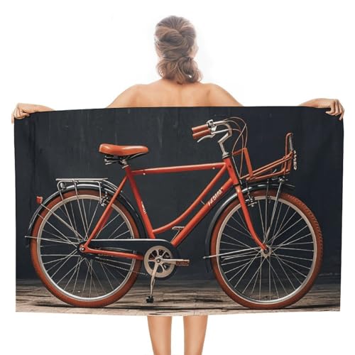 LPSADGF Fahrrad-Strandtuch – schnell trocknendes Mikrofaser-Reisehandtuch (129,5 x 78,7 cm), ultra saugfähig, kompakt und leicht, Pool-Handtücher für Schwimmen, Camping, Pool – einfach zu verstauendes von LPSADGF