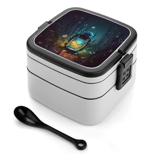 LPSADGF Lunchbox für Frauen Glühwürmchen und Laterne Bento Box mit auslaufsicherem Deckel & Snackbox Behälter LPSADGF Lunchbox für Frauen Glühwürmchen und Laterne Bento Box mit auslaufsicherem Deckel & Snackbox Behälter von LPSADGF