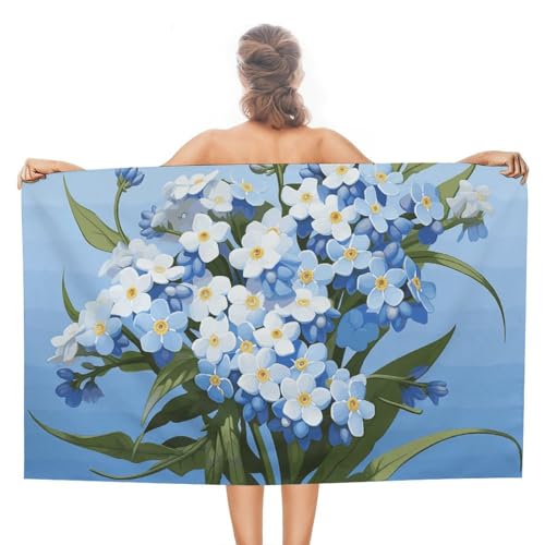 LPSADGF Strandtuch "Do Not Forget Me", schnell trocknendes Mikrofaser-Reisehandtuch (129,5 x 78,7 cm), ultra saugfähig, kompakt und leicht, Pool-Handtücher für Schwimmen, Camping, Pool, einfach zu von LPSADGF
