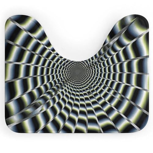 Spirale optische Täuschung Gif U-förmiger WC-Vorleger – ultraweicher, super saugfähiger Badteppich mit rutschfester Unterseite, schnell trocknend, waschbar, Badezimmermatte für ovalen Toilettenboden Spirale optische Täuschung Gif U-förmiger WC-Vorleger – ultraweicher, super saugfähiger Badteppich mit rutschfester Unterseite, schnell trocknend, waschbar, Badezimmermatte für ovalen Toilettenboden von LPSADGF