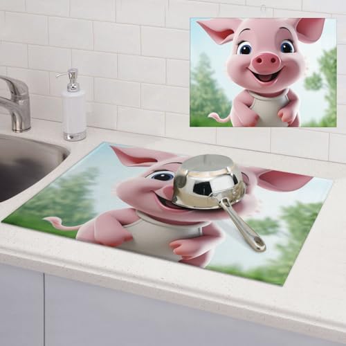 Abtropfmatte für Küchentheke, super saugfähig, Mikrofaser, große Abtropfmatte, Tier-Kaffee-Bar-Matte für Arbeitsplatten, Geschirr-Abtropfmatte, 45,7 x 61 cm Abtropfmatte für Küchentheke, super saugfähig, Mikrofaser, große Abtropfmatte, Tier-Kaffee-Bar-Matte für Arbeitsplatten, Geschirr-Abtropfmatte, 45,7 x 61 cm von LPSRTWE