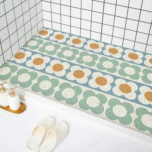 LPUKOI PVC-Luffa-Badematten, rutschfeste Massage-Badematte, Bodenvorleger für nasse Duschbereiche, Badezimmermatten mit Abfluss, Anti-Schimmel-Duschmatte, selbst zuschneidbar-Blume G-100 * 120cm LPUKOI PVC-Luffa-Badematten, rutschfeste Massage-Badematte, Bodenvorleger für nasse Duschbereiche, Badezimmermatten mit Abfluss, Anti-Schimmel-Duschmatte, selbst zuschneidbar-Blume G-100 * 120cm von LPUKOI