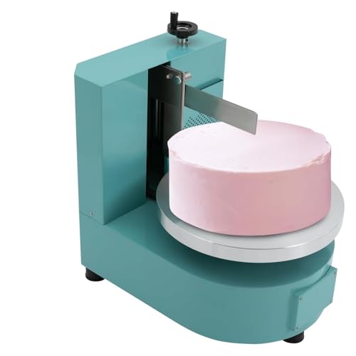 Elektrische Kuchendekorationsmaschine, halbautomatische Sahne-Butter-Beschichtungsmaschine, Zuckergussmaschine, Oberflächenschaber for 4-12 Zoll Kuchen – Blau von LPUYTJHI
