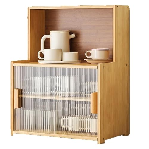 LPUYTJHI Moderner Akzent-Aufbewahrungsschrank mit Türen, freistehend aus Holz, mit Schiebetüren for Schlafzimmer, Küche, Home Office (Originalfarbe) von LPUYTJHI