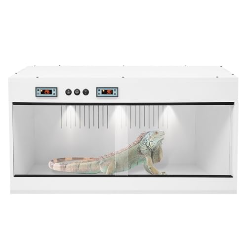 Reptilienterrarium aus PVC – extra großes Reptilienbecken mit intelligentem Thermostat, mit 2 Temperaturkontrollzonen und LCD-Display, Schienenschiebetür Reptilienterrarium aus PVC – extra großes Reptilienbecken mit intelligentem Thermostat, mit 2 Temperaturkontrollzonen und LCD-Display, Schienenschiebetür von LPUYTJHI