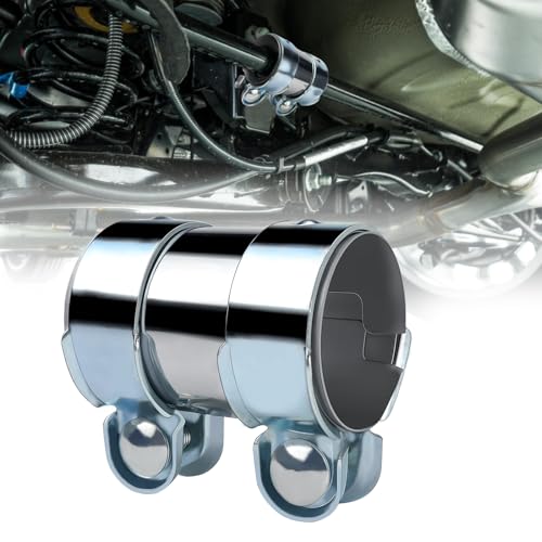 LPZMPZ Auspuffschelle Auspuff Schellen Ø 55mm/L: 95mm Rohrverbinder Doppelschelle Auspuffrohr Exhaust Pipe Clamp Klemme Universal Edelstahl Krümmerschelle Reparaturschelle Verbindung von LPZMPZ