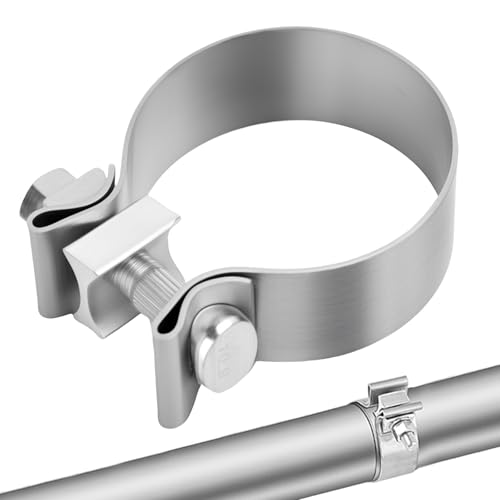 LPZMPZ Auspuffschelle ø63-67mm Edelstahl Universal Rohrverbinder Schelle Auspuff Exhaust Pipe Clamp Schellen Rohrbügelschelle Abgasschelle Verbindungsschelle Breitbandschelle Auspuffrohrklemme von LPZMPZ