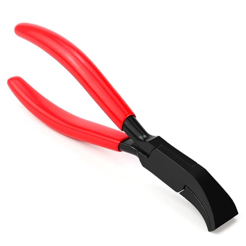 LPZMPZ Falzzange 45 Grad Abkantzange Blechzange Breit 22 mm Blechbiegezange Biegezange mit Rutschfestem Griff Dachdecker Werkzeug zum Biegen und Glätten von Blechen (Rot 45°) von LPZMPZ
