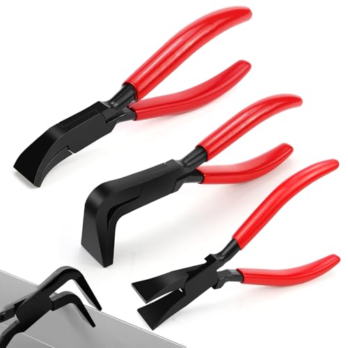 LPZMPZ Falzzangen Klein Set 3tlg Blechbiegezange 0 45 90 Grad Mini Blechzangen Set Abkantzange Blechzange Breit 22 mm Spengler Werkzeug Dachdecker Werkzeug zum Biegen und Glätten von Blechen von LPZMPZ