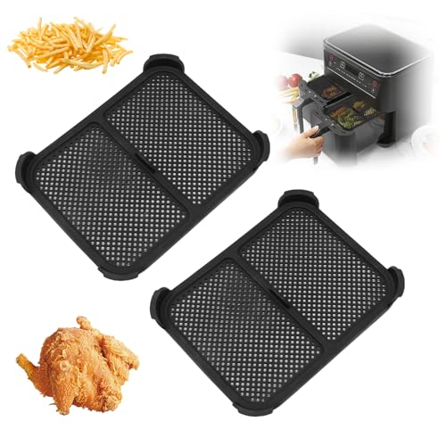 LPZMPZ Heißluftfritteuse Spritzschutz kompatibel mit Ninja AF400EU AF451EU DZ401 Silikon Spritzschutz, Effektiver Fettspritzschutz, Wiederverwendbar Spritzschutz Airfryer Zubehör(2 PCS) von LPZMPZ