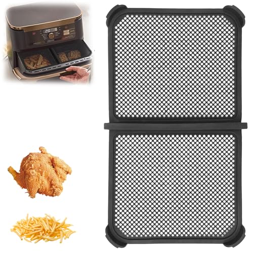 LPZMPZ Heißluftfritteuse Spritzschutz Kompatibel mit Ninja Foodi Flexdrawer AF500EU 10,4L Silikon Spritzschutz, Effektiver Fettspritzschutz, Wiederverwendbar Spritzschutz Airfryer Zubehör von LPZMPZ