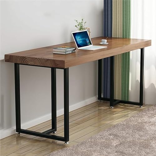 LQDMAER Pack von 2-Tischbeinen, T-förmige rechteckige Schreibtischbeine, schwere Möbelbeine, Schwarze Metalltischrahmen für Wohnzimmer, Büros, Bank, Esstisch (T Form, 45x40 cm) von LQDMAER