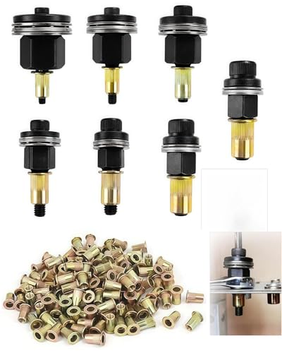 217 Stücke Nietmutternzange Set, für M3, M4, M5, M6, M8, M10, M12 Nietenzange Nietmuttern, Nietzangen set, Nieten Set Nietmutter Werkzeug, Enthält Jeweils 30 Stück M3/M4/M5/M6/M8/M10/M12-Muttern 217 Stücke Nietmutternzange Set, für M3, M4, M5, M6, M8, M10, M12 Nietenzange Nietmuttern, Nietzangen set, Nieten Set Nietmutter Werkzeug, Enthält Jeweils 30 Stück M3/M4/M5/M6/M8/M10/M12-Muttern von LQGTQO