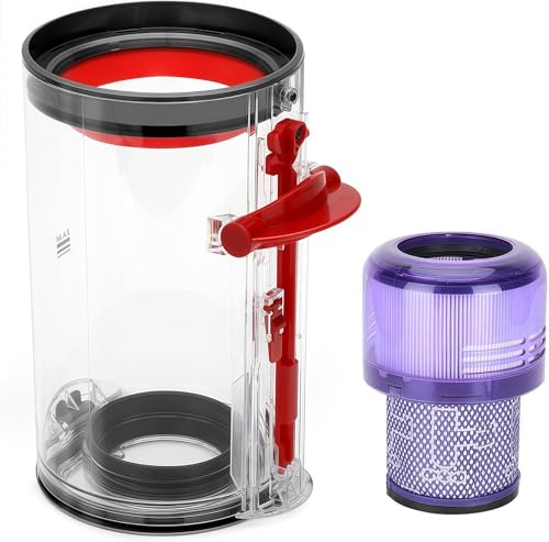 Hochwertiger Ersatz-Staubbehälter für Dyson V10 SV12 SV13 SV27 Staubsauger, Enthält HEPA-Filter, für Dyson Staubsauger Zubehör Ersatzteile Aufsatz - Transparent und Zuverlässig Hochwertiger Ersatz-Staubbehälter für Dyson V10 SV12 SV13 SV27 Staubsauger, Enthält HEPA-Filter, für Dyson Staubsauger Zubehör Ersatzteile Aufsatz - Transparent und Zuverlässig von LQGTQO