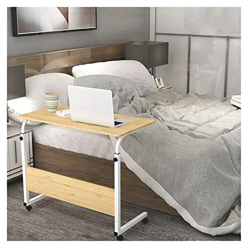 LQIAN Bett Rolltisch Pflegetisch Höhenverstellbar Multifunktionaler Rolltisch Geeignet for Schlafzimmer, Wohnzimmer, Sofa (Color : Bamboo, Size : 31.5x19.7x35.4in) von LQIAN