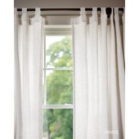 Tab Top Leinenvorhänge - Leinen Gardinen Schlafzimmer Paneel Für Wohnzimmer Landhaus von LQLinen