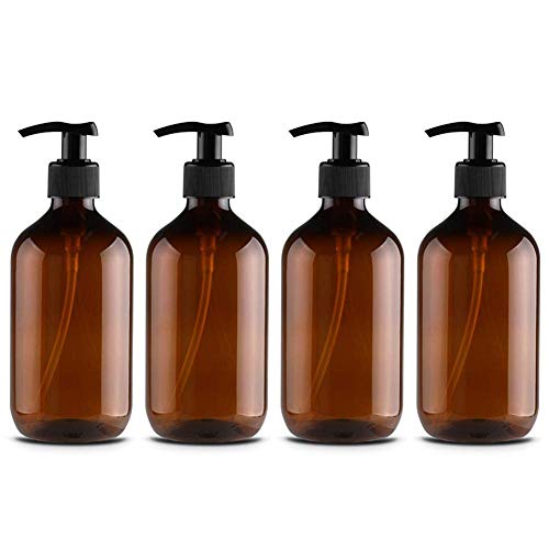 Seifenspender-Flaschen, 500ml Shampooflasche Handpumpe Seifenschaumspender Emulsionen Speicherorganisator, leere nachfüllbare PET-Pumpflaschen Flüssigkeitsspender Flaschen Gläser mit Pumpspitzen von LQMILK