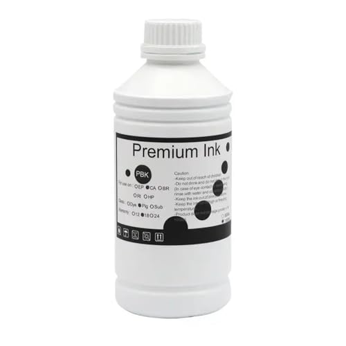 LQNXAVUD 1000ml PFI-107 PFI-307 PFI-707 Pigment- und Farbstofftinte-Nachfüllungen mit IPF670 IPF680 IPF685 IPF770 IPF780 IPF785 IPF830 IPF840 IPF850-Drucker(1000ML-Dye-BK) von LQNXAVUD