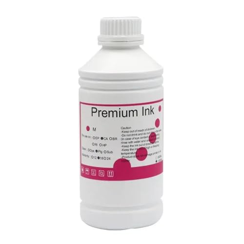 LQNXAVUD 1000ml PFI-107 PFI-307 PFI-707 Pigment- und Farbstofftinte-Nachfüllungen mit IPF670 IPF680 IPF685 IPF770 IPF780 IPF785 IPF830 IPF840 IPF850-Drucker(1000ML-Dye-M) von LQNXAVUD