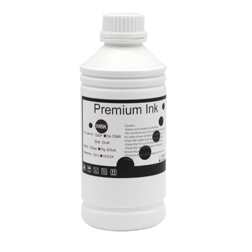 LQNXAVUD 1000ml PFI-107 PFI-307 PFI-707 Pigment- und Farbstofftinte-Nachfüllungen mit IPF670 IPF680 IPF685 IPF770 IPF780 IPF785 IPF830 IPF840 IPF850-Drucker(1000ML-Pigment-MBK) von LQNXAVUD
