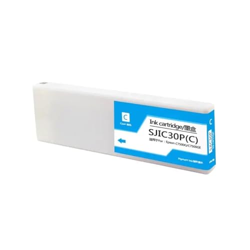 LQNXAVUD 300 ml kompatible Tintenpatrone mit Pigmenttinte und Chip Kompatibel mit TM-C7500G C7500GE C7500G E-312 Drucker Arbeiten mit Europa 300 ml SJIC30P-Modelle(SJIC30P(C)) von LQNXAVUD