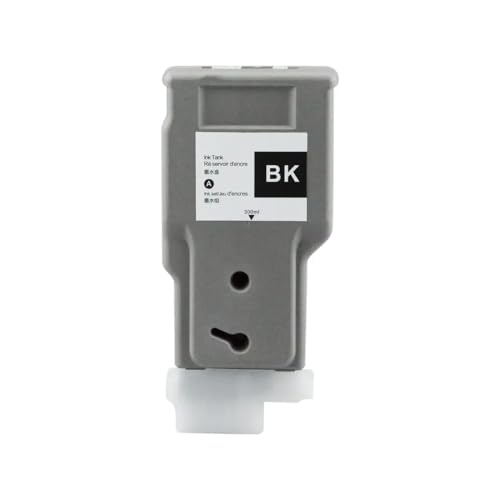 LQNXAVUD 320 ml kompatible Tintenpatrone mit Chip Kompatibel mit TM200 TM205 TM300 TM305 Drucker 320 PFI 320 PFI-320 Modellersatztinte(Black) von LQNXAVUD