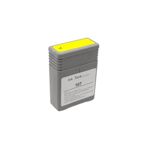 LQNXAVUD 6-teiliger Set von 130 ml kompatiblen Tintenpatronen mit ChIP Kompatibel mit IPF-670 IPF-680 IPF-685 IPF-770 IPF-780 Drucker PFI-107 PFI107 PFI 107 Modell(Yellow) von LQNXAVUD