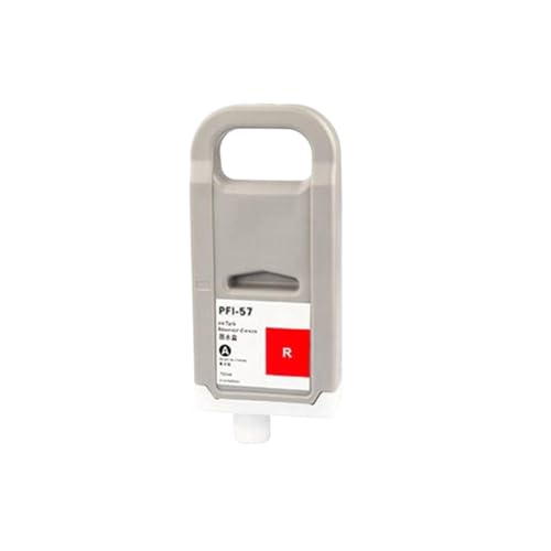 LQNXAVUD 700 ml kompatible Pigmenttintenkassette PFI57 PFI-57 PFI 57 Kompatibel mit Pro 520 540 Drucker Nachfülltinte Ersatz(Red) von LQNXAVUD