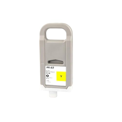 LQNXAVUD 700 ml kompatible Pigmenttintenkassette PFI57 PFI-57 PFI 57 Kompatibel mit Pro 520 540 Drucker Nachfülltinte Ersatz(Yellow) von LQNXAVUD