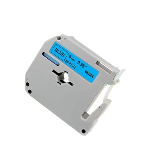 LQNXAVUD 9 mm M Band MK221 kompatibel mit MK121 MK221 MK421 MK521 Label Maker arbeitet mit PT90 PT80 PT70 PT65 Label -Druckern(Black on Blue) von LQNXAVUD