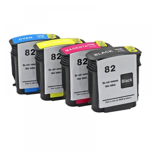 LQNXAVUD Kompatible Ersatzkartusche Kompatibel mit 82 82xl CH565A Arbeit(One Set (4 Colours)) von LQNXAVUD