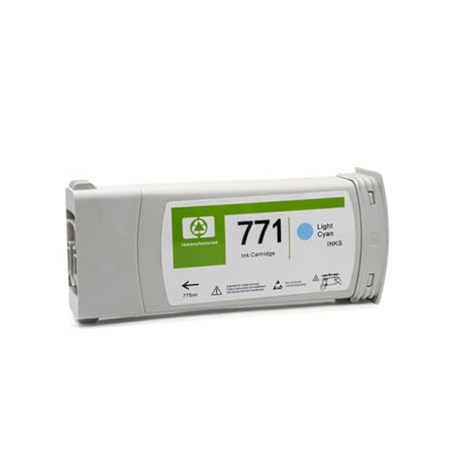 LQNXAVUD Kompatible recycelte Tintenpatrone Kompatibel mit Designjet Z6200 Z6800 Z6600 Z6100 Drucker Arbeiten mit 771 Plotter -Patrone(LC) von LQNXAVUD