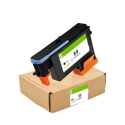 LQNXAVUD PrinThead 88 Kompatibel mit kompatible Druckermodelle C9381A C9382A Officejet Pro K5400 K550 K8600 L7480 L7550 L7580 L7590 L7650 L7580 L7750(1PC - BK and Y) von LQNXAVUD