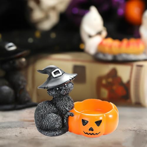 LQQDREX Ghost Campfire Gathering, Ghost Lagerfeuer Kerzenhalter, Halloween Geist Kerzenhalter, Halloween Geist Skulptur Statue Gruselige Geist Gruselige Kerzenhalter für Halloween Dekorationen von LQQDREX