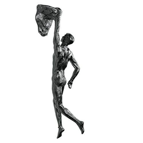 LQQDREX Kletternde Figur Skulptur Wandbehang Hintergrund Klettern Mann Hängend Klettern Outdoor Dekoration Sport StatueWall von LQQDREX