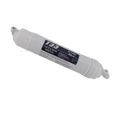 T33 Post Carbon RO-Wasserfilter Inline zur Reduzierung von Geschmack und Geruch, passend for 1/4-Zoll-Wasserleitungen for Kühlschränke(1PCS) von LQQJSQTW