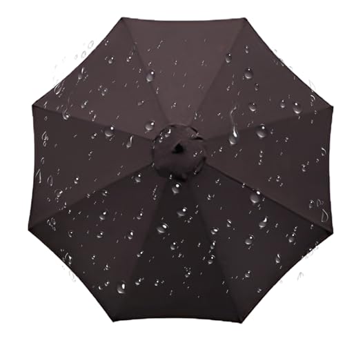 Dekorative AC-Einheitsabdeckung, Ersatzschirmdach, Gartenschirmdachabdeckung,(Brown,8 ribs 3m(9.8ft)) von LQRCTRY