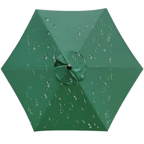 Dekorative AC-Einheitsabdeckung, Ersatzschirmdach, Gartenschirmdachabdeckung,(Green,6 ribs 2m(6.5ft)) von LQRCTRY