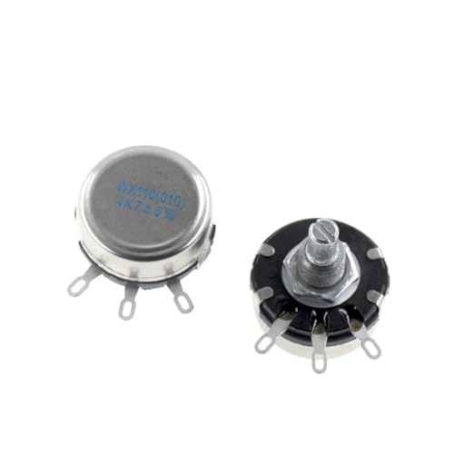 Drehpotentiometer, 5er-Pack WX110/WX010 Drahtpotentiometer mit einer Umdrehung, mehrere Widerstände(100 Ohm) von LQRCTRY