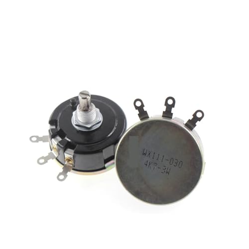 Drehpotentiometer, Packung mit 5 WX111/WX030 3W Single Turn Einstellbares Drahtpotentiometer Mehrere Widerstände(4.7K Ohm) von LQRCTRY