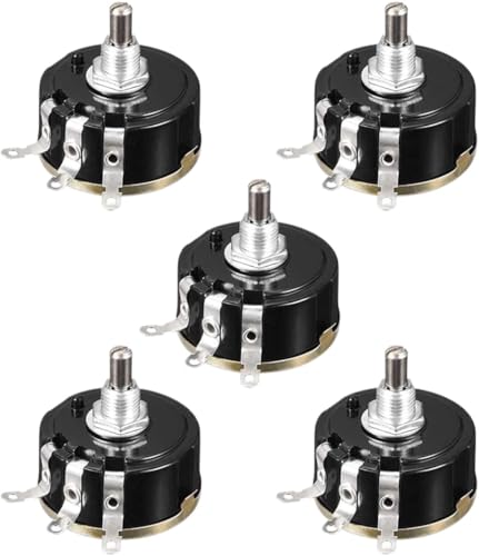 Drehpotentiometer, Packung mit 5 WX112 Carbon Film Drehpotentiometer 3W Single Turn 100-47K Ohm(2.2K Ohm) von LQRCTRY