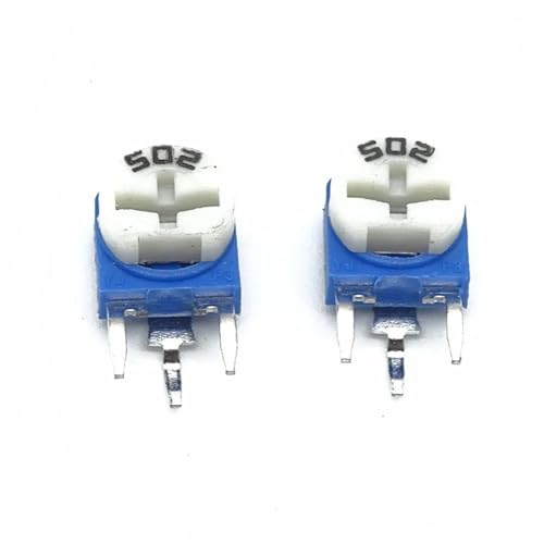 Drehpotentiometer, Packung mit 500 Trimmerpotentiometern, variablen Widerständen RM063 100R-1M(50K Ohm) von LQRCTRY