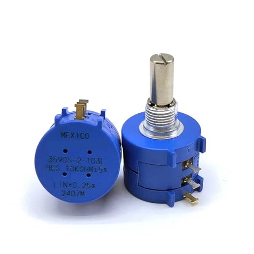 Drehpotentiometer, Präzisions-Mehrfachdrehpotentiometer 3590S-2-103L 102L 502L Mehrere Widerstandswerte(50K Ohm) von LQRCTRY