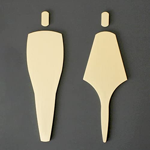 LQRCTRY Brandzeichen der Toilette. Messing Herren und Damen WC Schilder Set Gold 15x7,3 cm 5,9x2,87 Zoll 2er Pack(Gold 1) von LQRCTRY