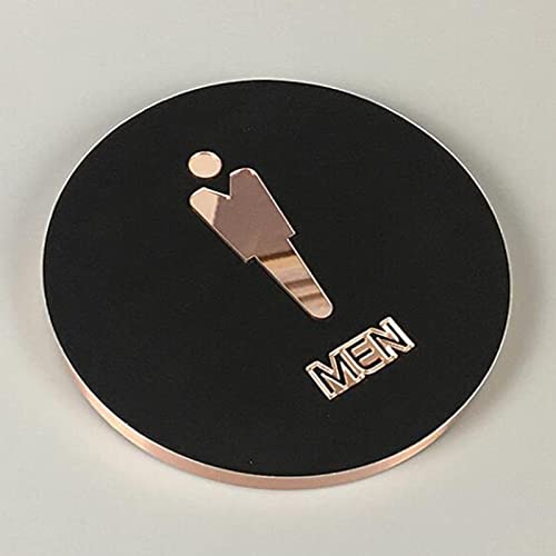 LQRCTRY Brandzeichen der Toilette. Toilettenschild Männer und Frauen Acryl Aluminiumlegierung Schwarz Mehrere Größen 16x16cm/6,3x6,3 Zoll 18x18cm/7x7 Zoll(B) von LQRCTRY