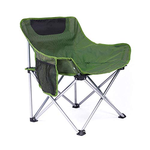 LQRCTRY Campingstuhl, Klappbarer Campingstuhl, 2er-Pack, tragbar, mit Tragetasche, 600D Oxford, Grün und Marineblau(Green) von LQRCTRY