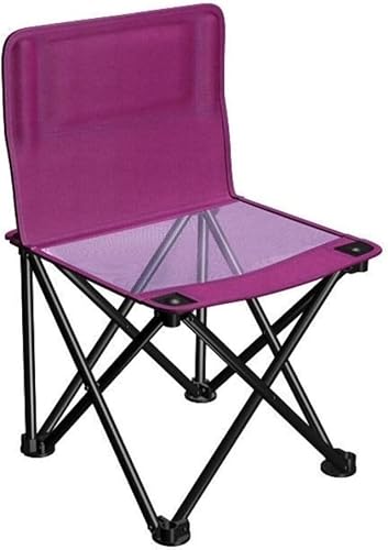 LQRCTRY Campingstuhl, Klappbarer Campingstuhl, Gartenstuhl mit Rückenlehne, Schwarz und Lila(Black) von LQRCTRY